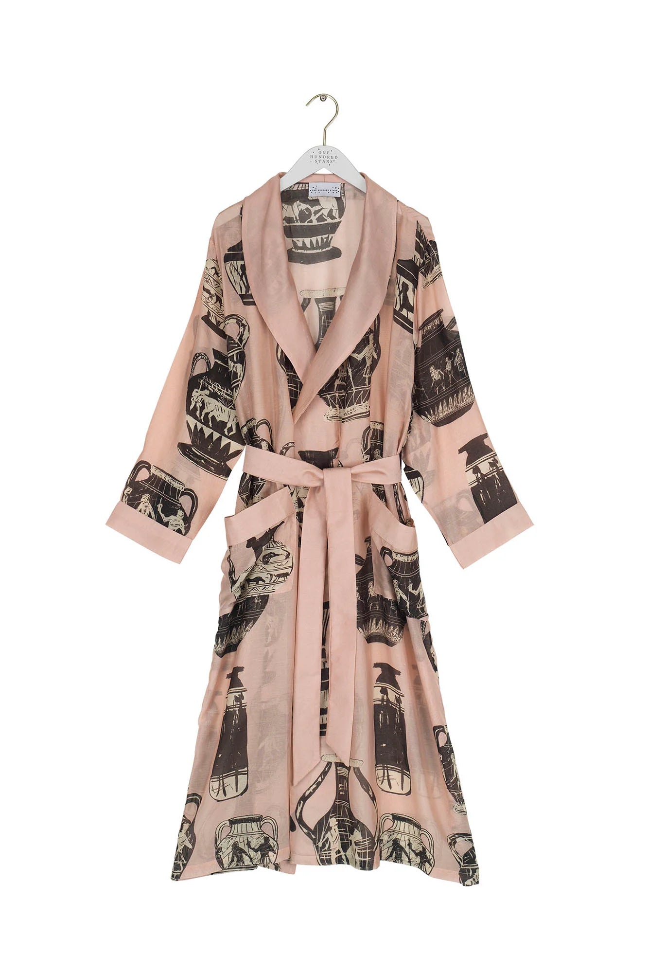 Pots Gown | Plaster Pink Dressing Gown One Hundred Stars 