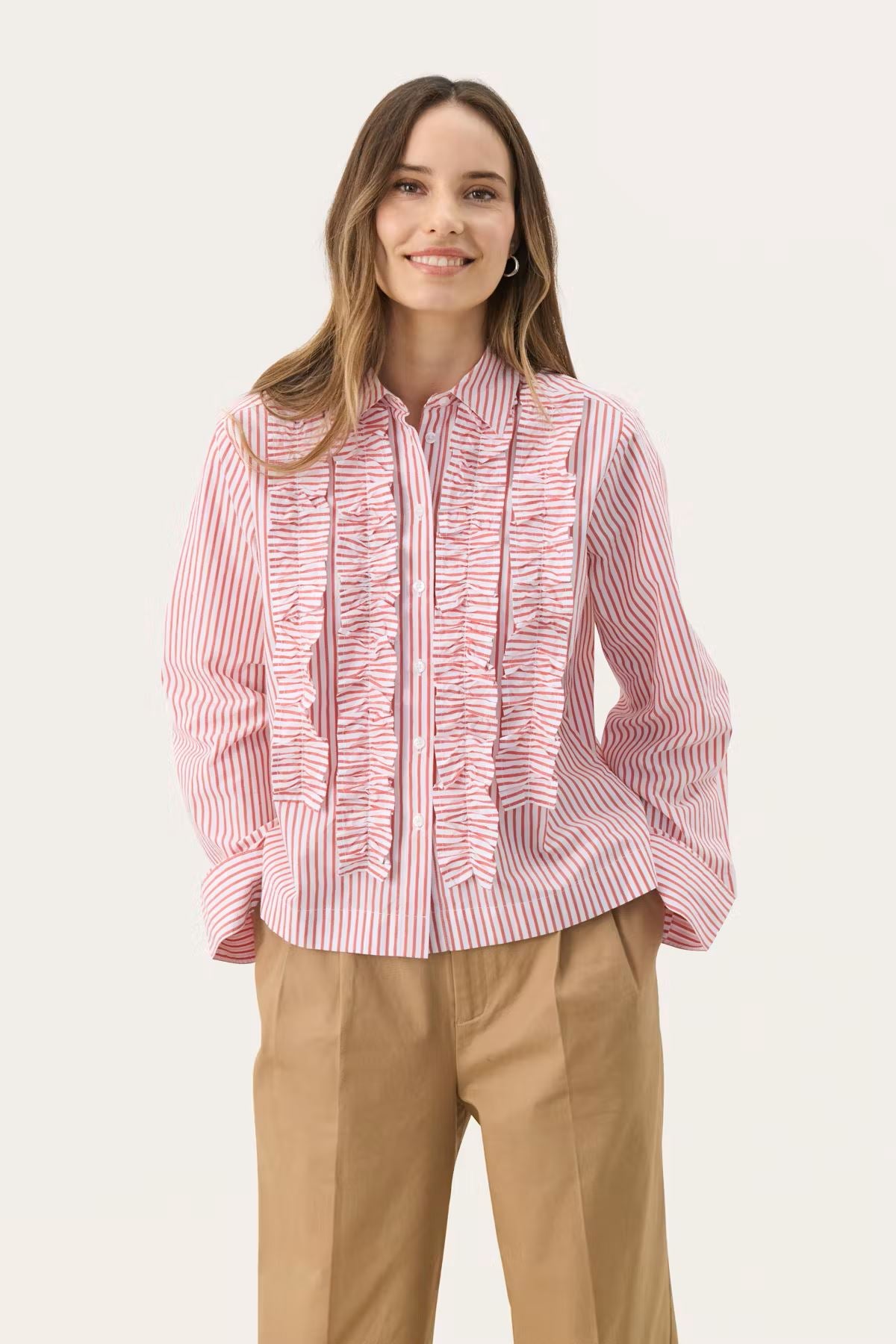 Pranvera Shirt | Mars Red Stripe Blouse Part Two 