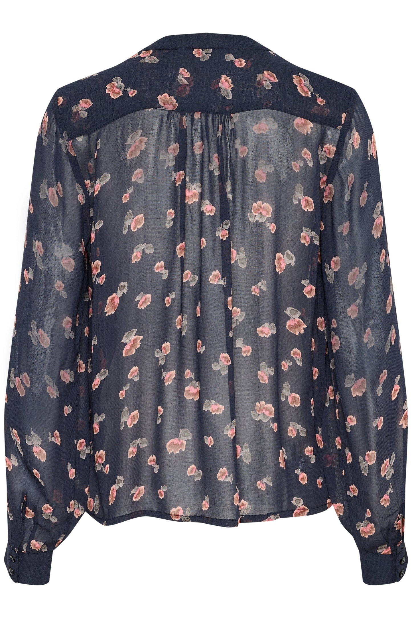 Prisca Blouse | Mini Blurred Flower | Dark Navy Blouse Part Two 