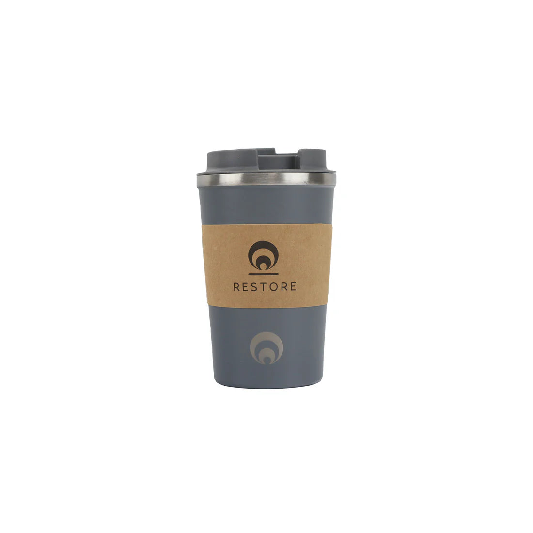 Restore Relax Insulated Travel Mug | Grey Travel Mug Goodeehoo 