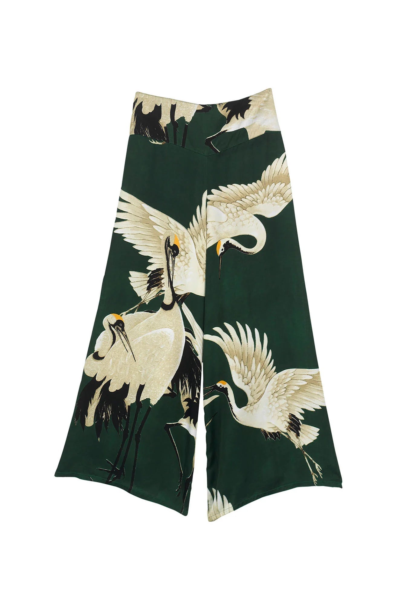 Stork Crepe Palazzo Pants | Forest Pants One Hundred Stars 