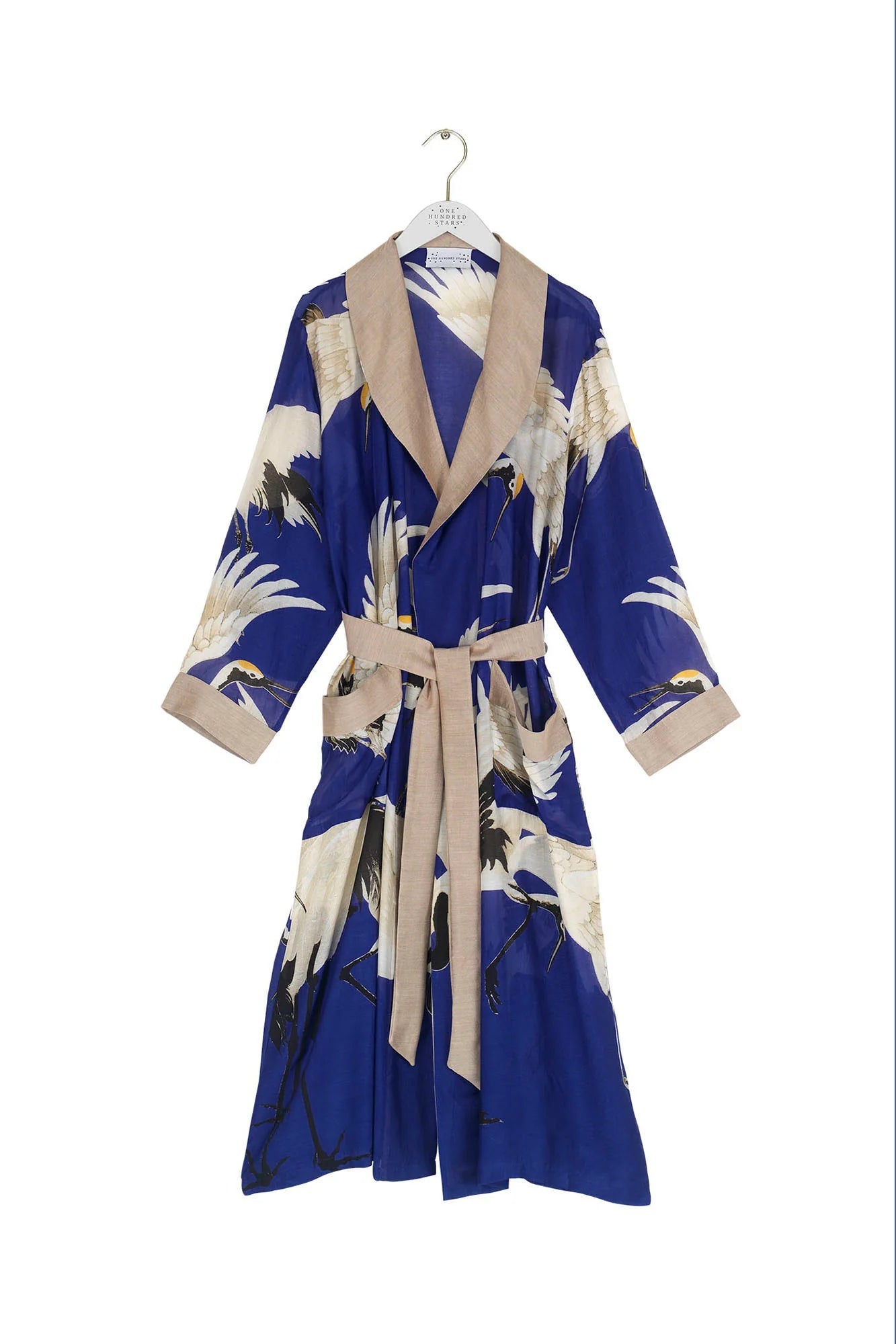 Stork Gown | Royal Blue Dressing Gown One Hundred Stars 