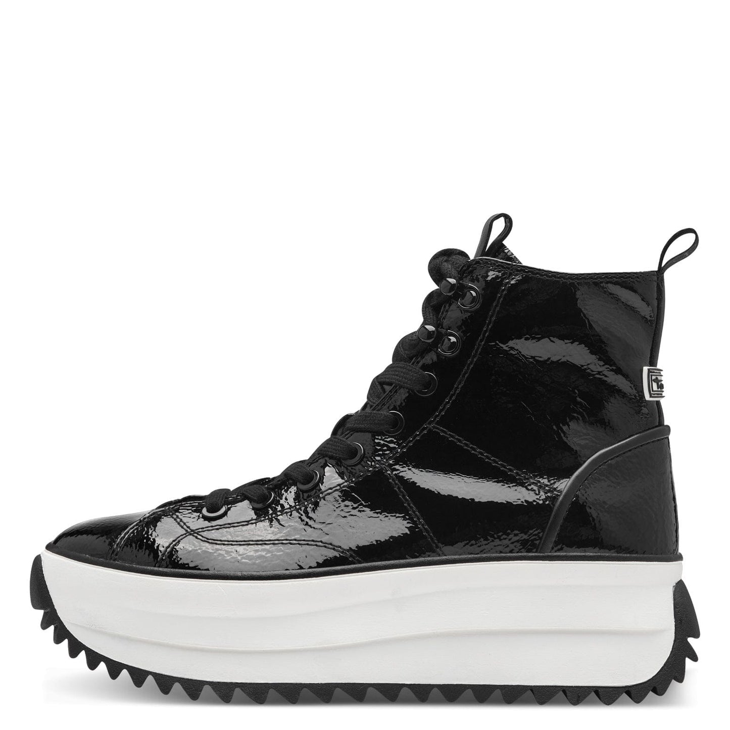 Tamaris | Black Patent Trainer Trainers Tamaris 