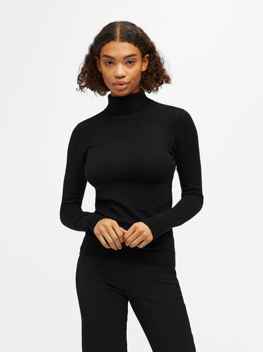 Thess Rollneck Knit | Black Shirts & Tops Object 