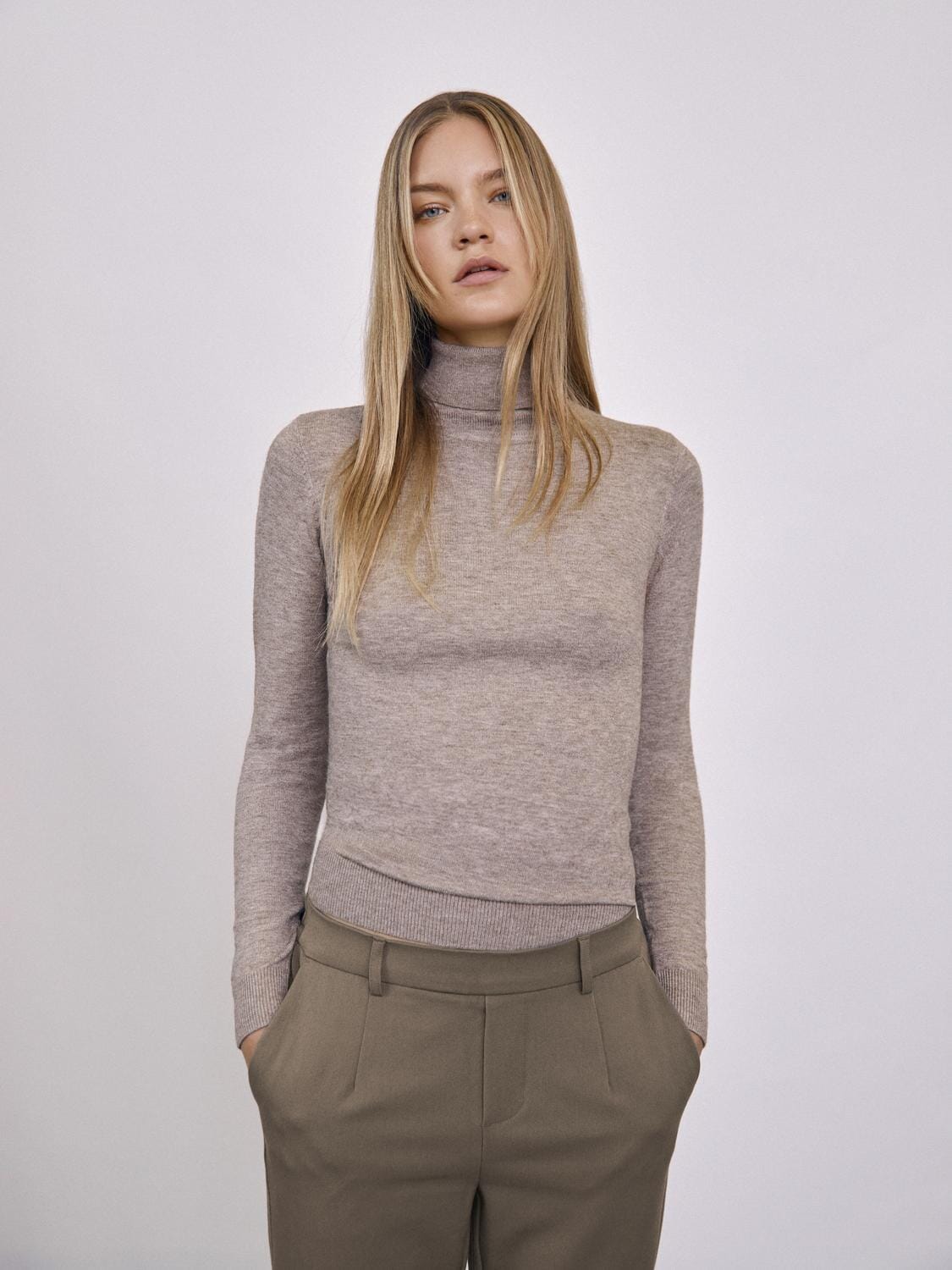 Thess Rollneck Knit | Desert Taupe Shirts & Tops Object 