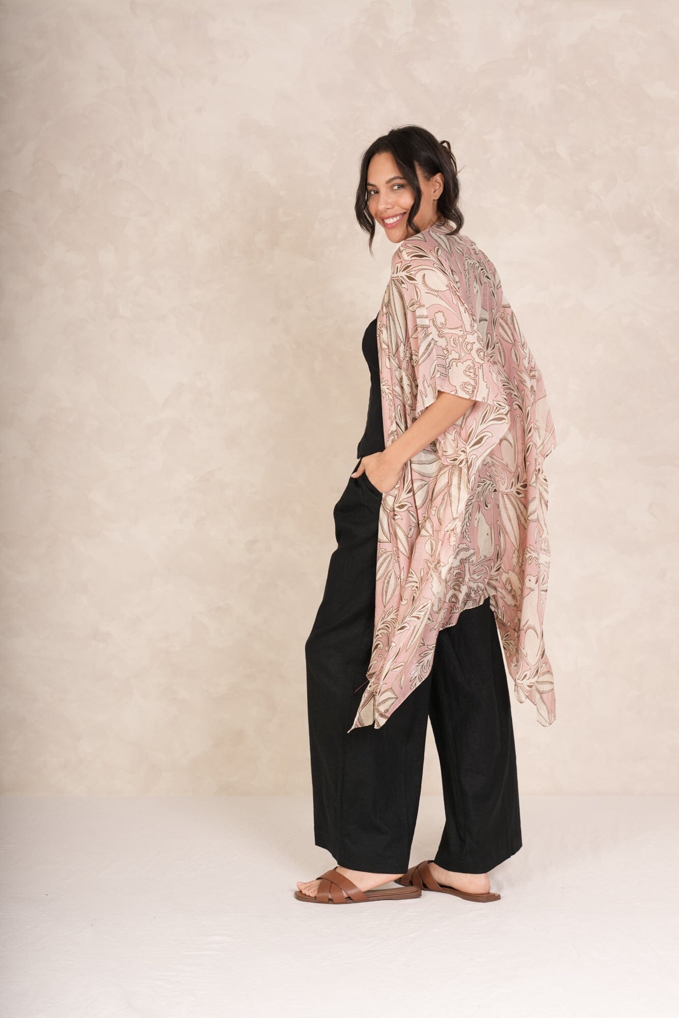 Throwover | Sphinx | Plaster Pink Casual Kimonos One Hundred Stars 