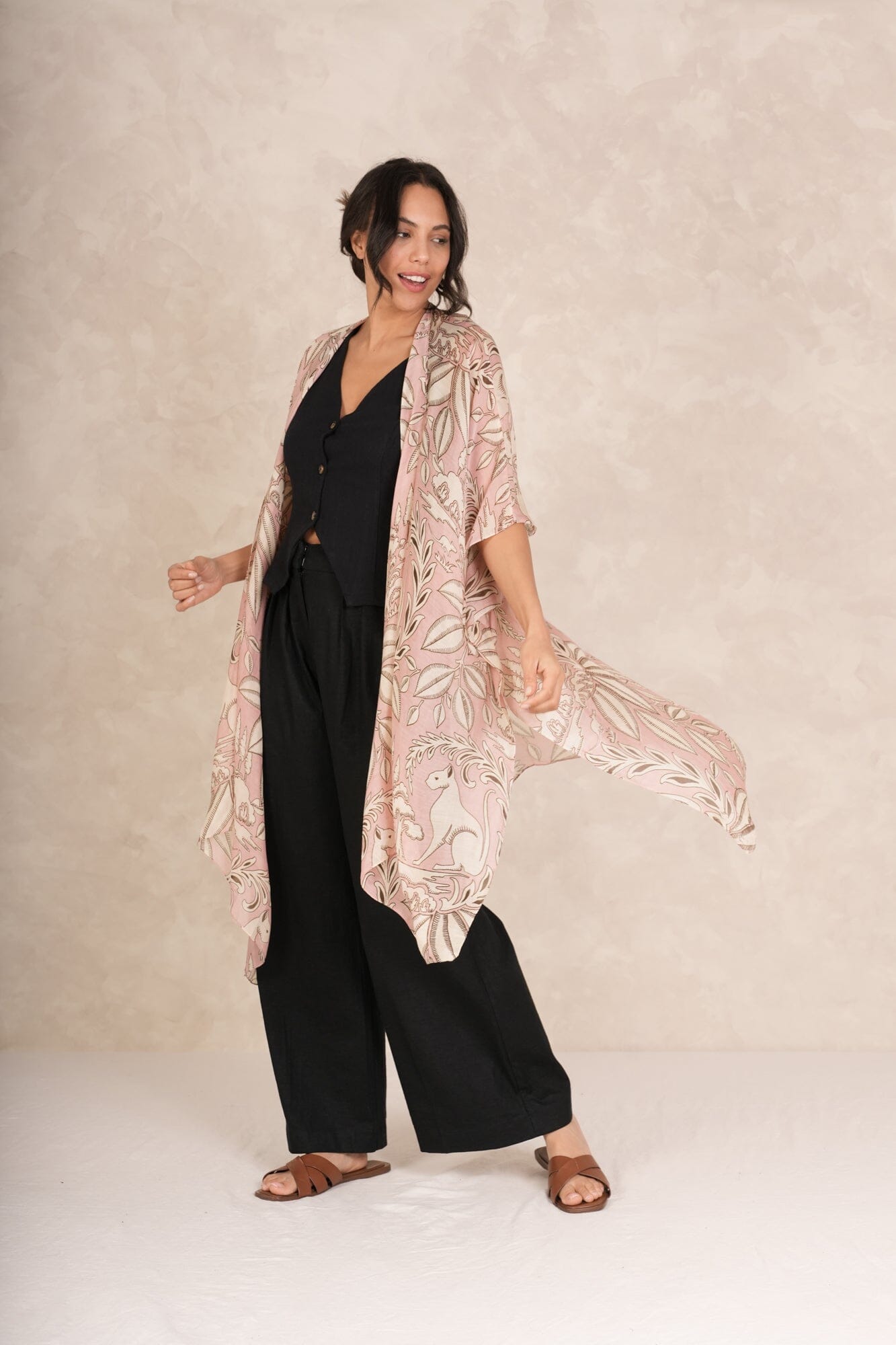 Throwover | Sphinx | Plaster Pink Casual Kimonos One Hundred Stars 