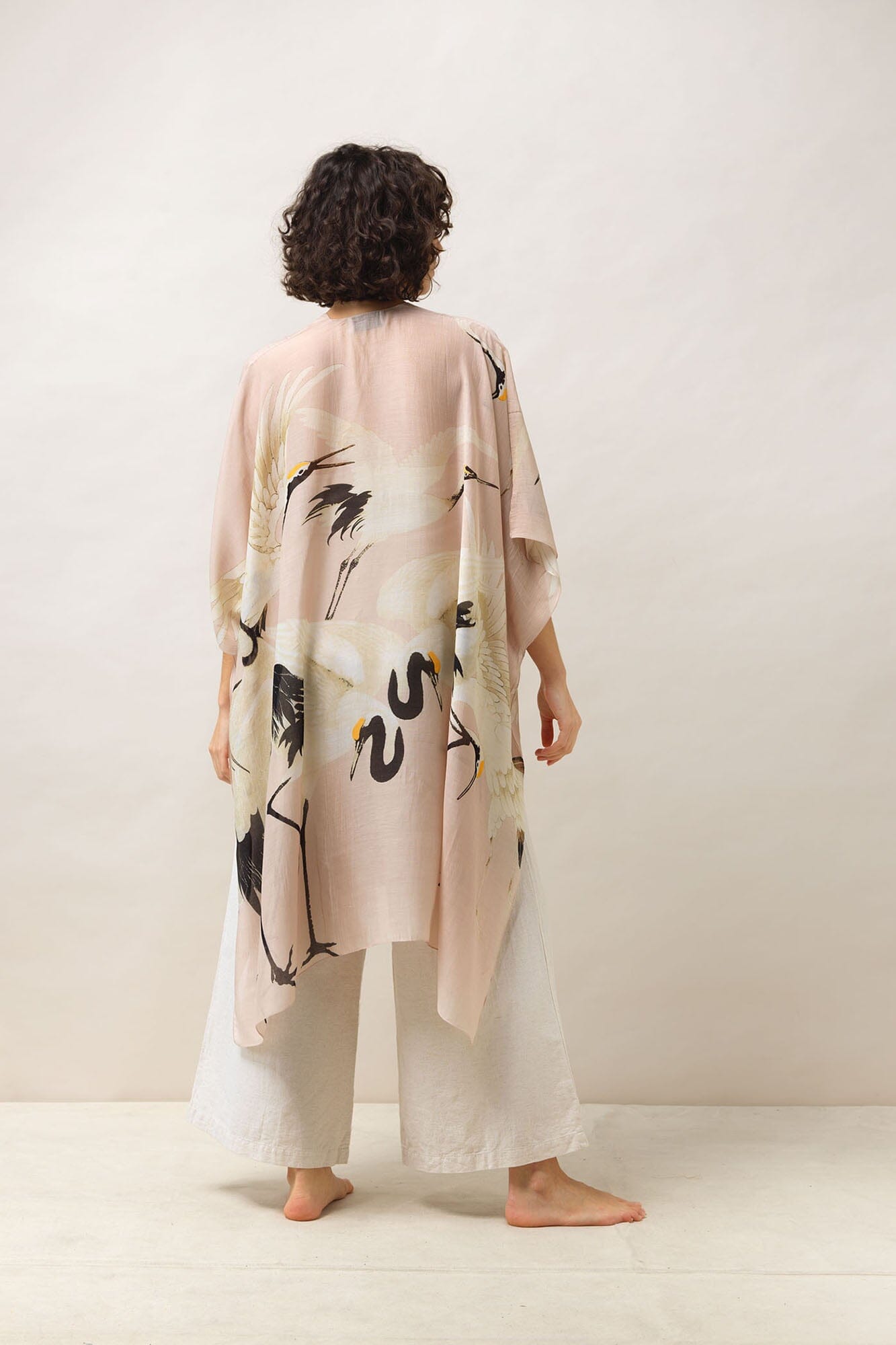 Throwover | Stork | Plaster Pink Casual Kimonos One Hundred Stars 