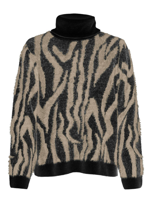 Valentina Knit | Black/Silver Mink Knitwear Vero Moda 