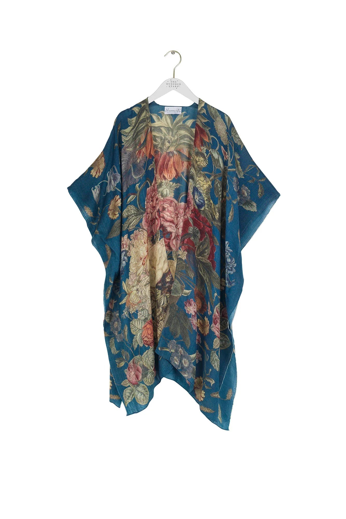 Wool Throwover | Primula | Teal Casual Kimonos One Hundred Stars 