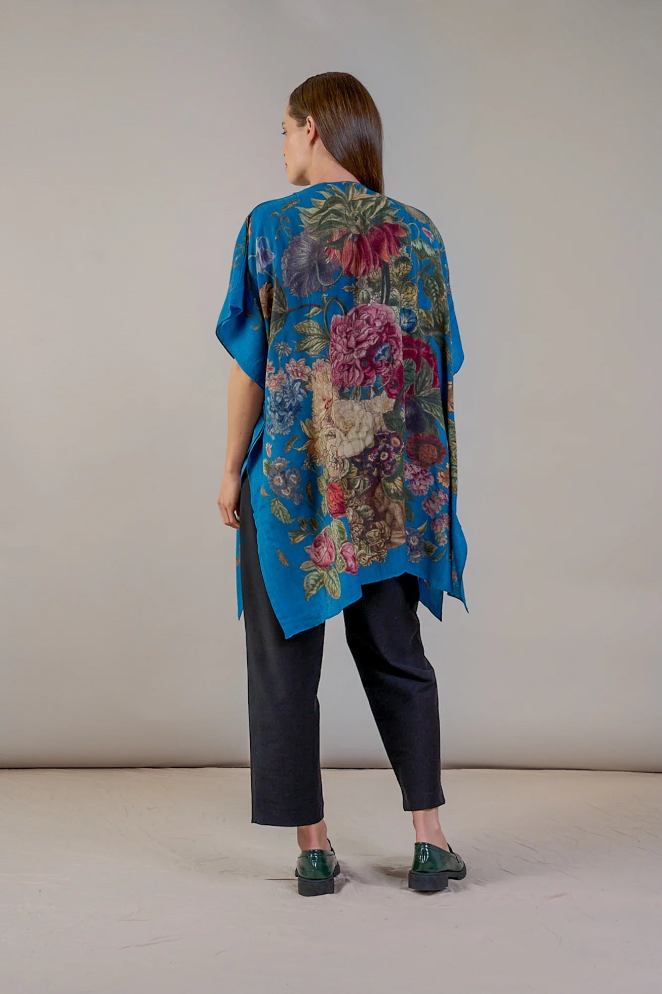 Wool Throwover | Primula | Teal Casual Kimonos One Hundred Stars 