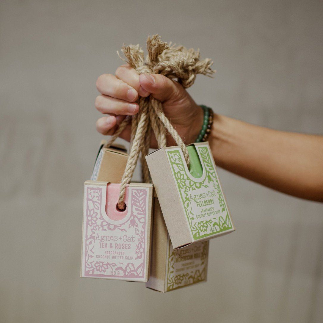 Agnes & Cat Soap On A Rope - Rhubarb Agnes & Cat The White Room