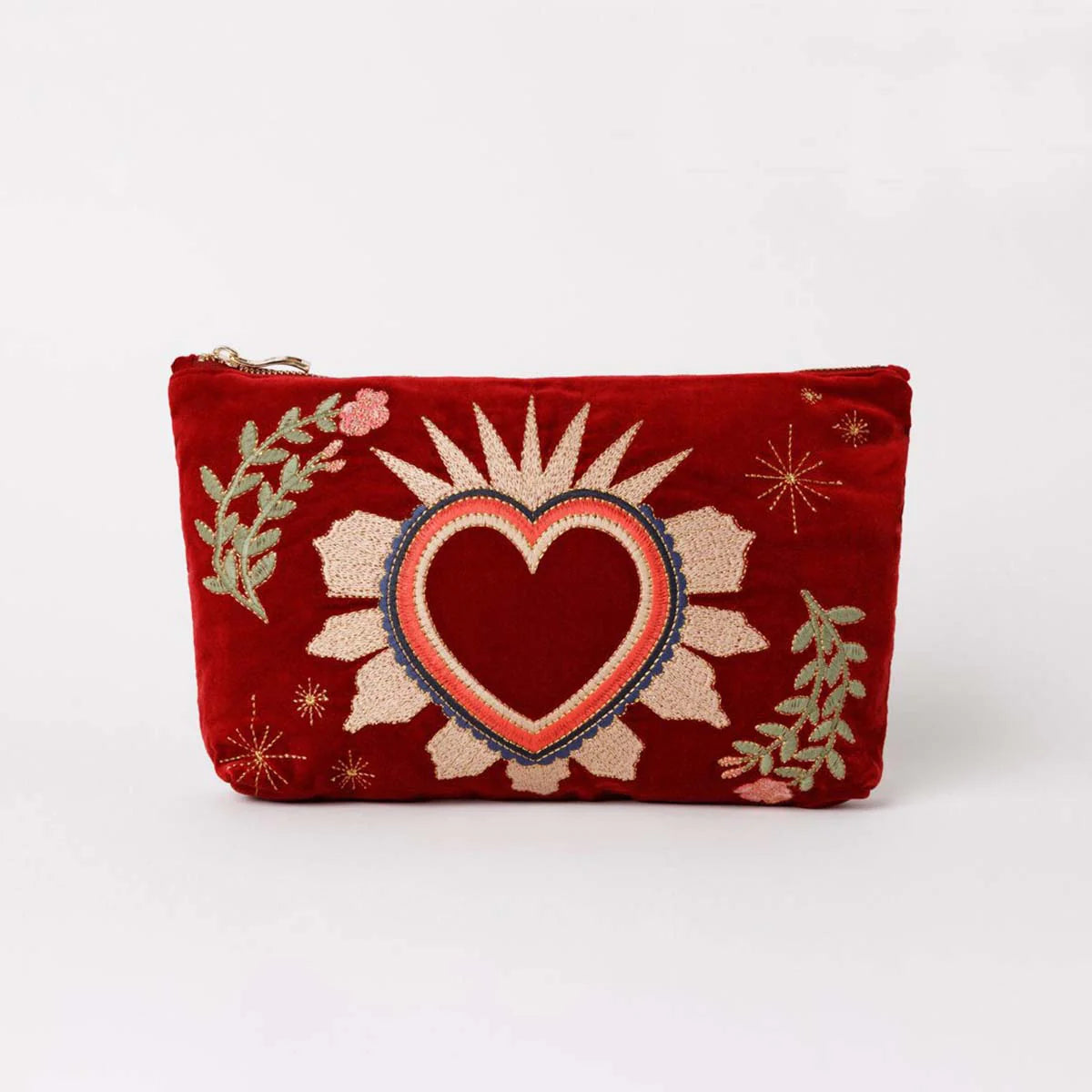 Everyday Velvet Pouch | Sacred Heart | Rouge Clutch Elizabeth Scarlett 