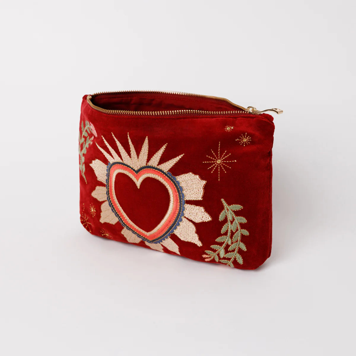 Everyday Velvet Pouch | Sacred Heart | Rouge Clutch Elizabeth Scarlett 