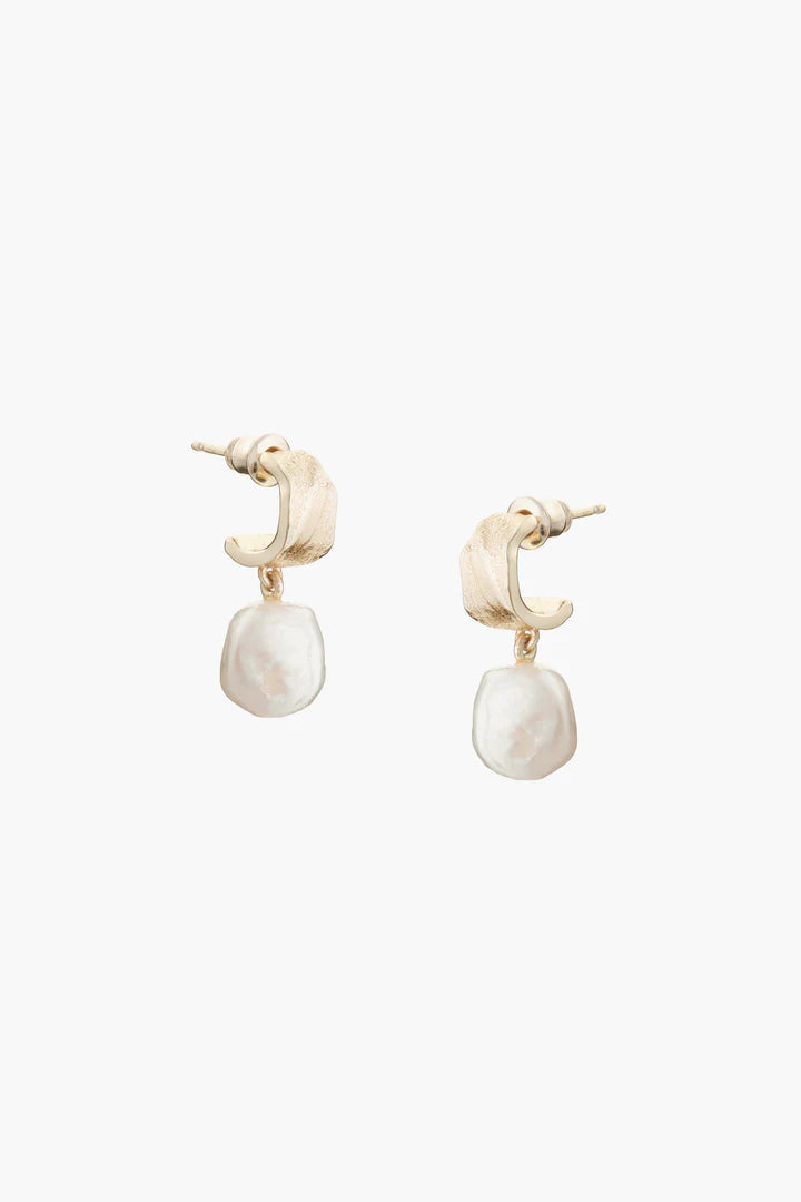 Freshwater Pearl Earrings | Gold Earrings Tutti & Co 