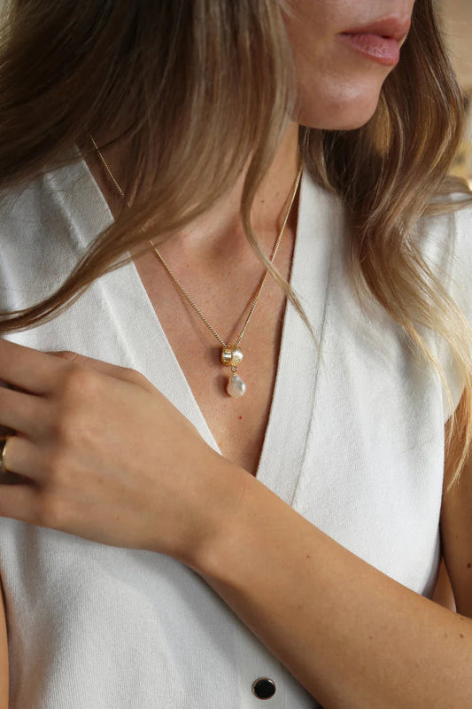 Freshwater Pearl Necklace | Gold Necklaces Tutti & Co 