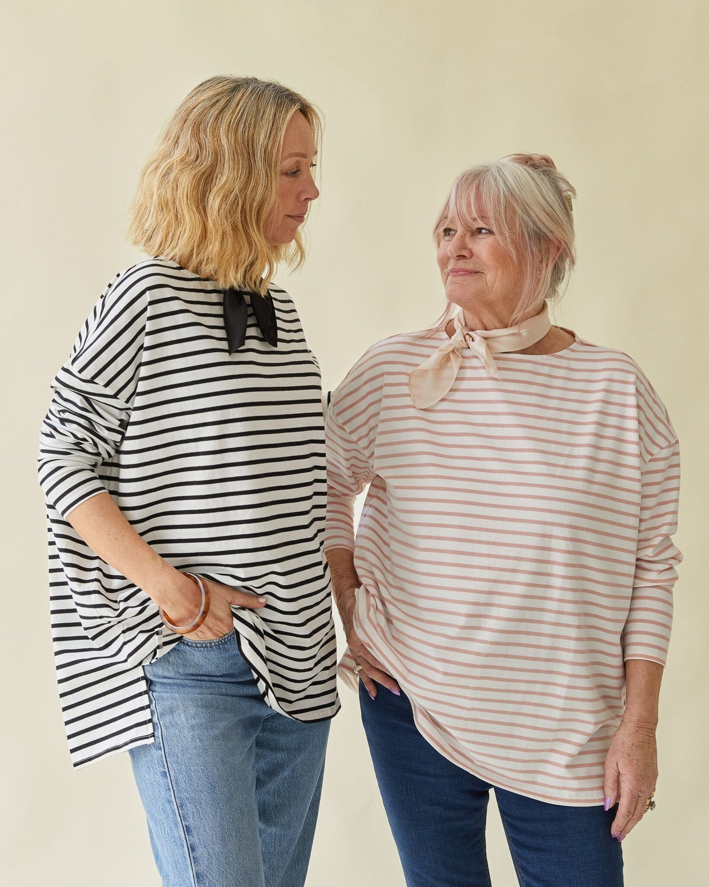 New Bryony Top | Dusky Pink Stripe Shirts & Tops Chalk 