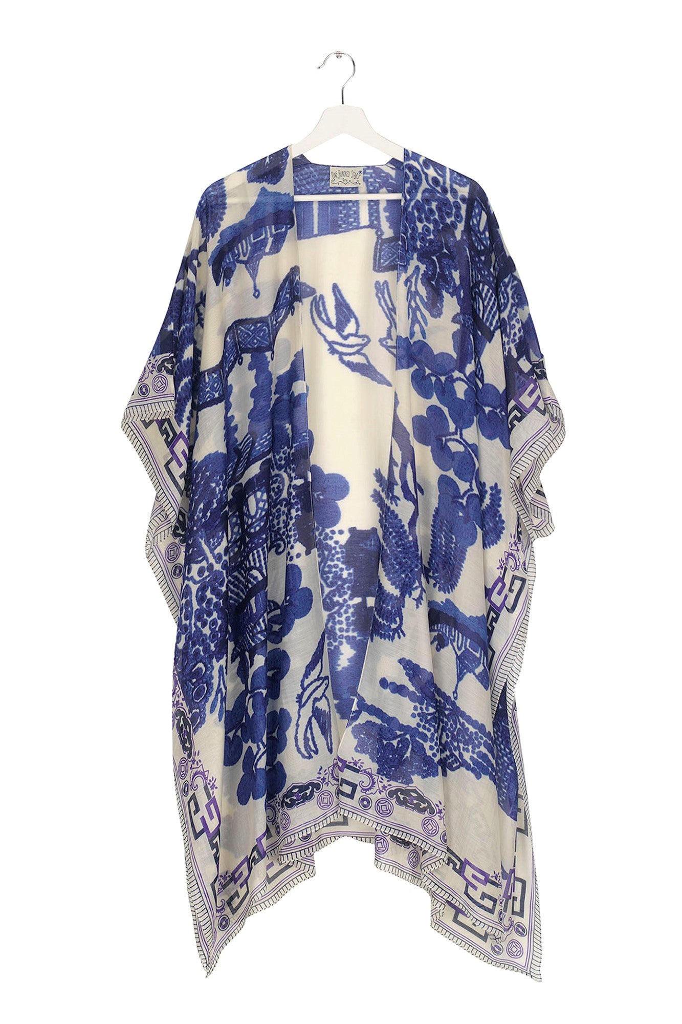 Throwover | Giant Willow | Blue White Casual Kimonos One Hundred Stars 