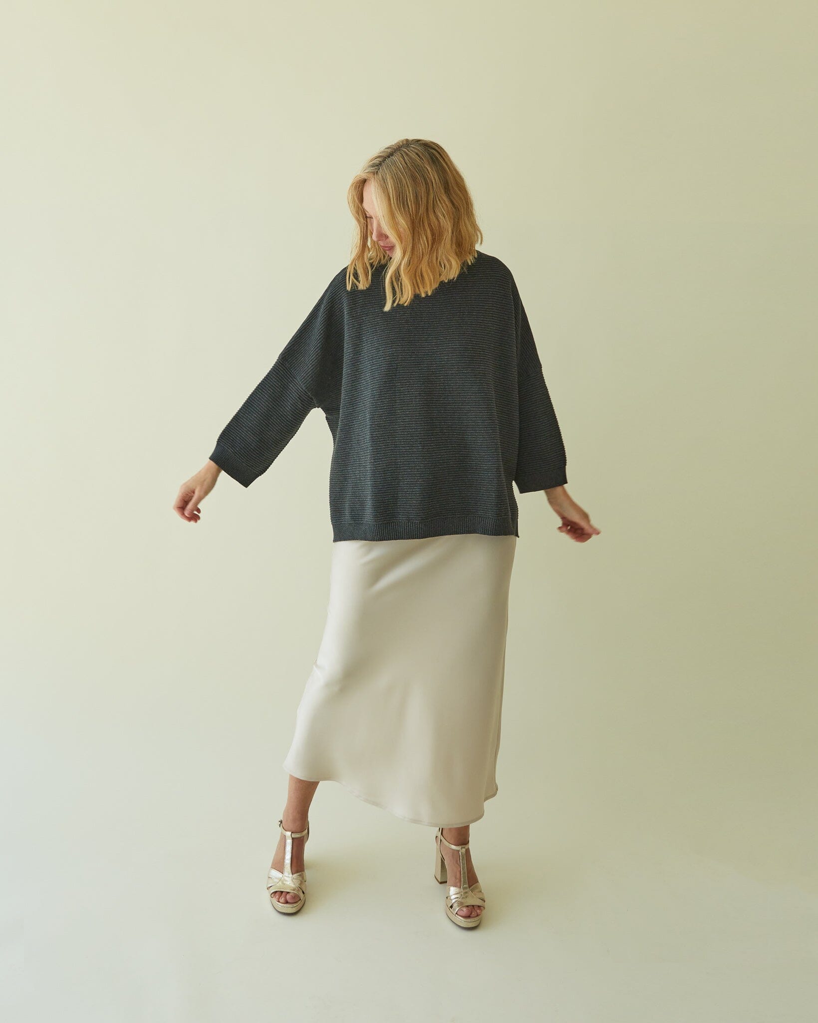 Vicki Jumper | Charcoal Shirts & Tops Chalk 