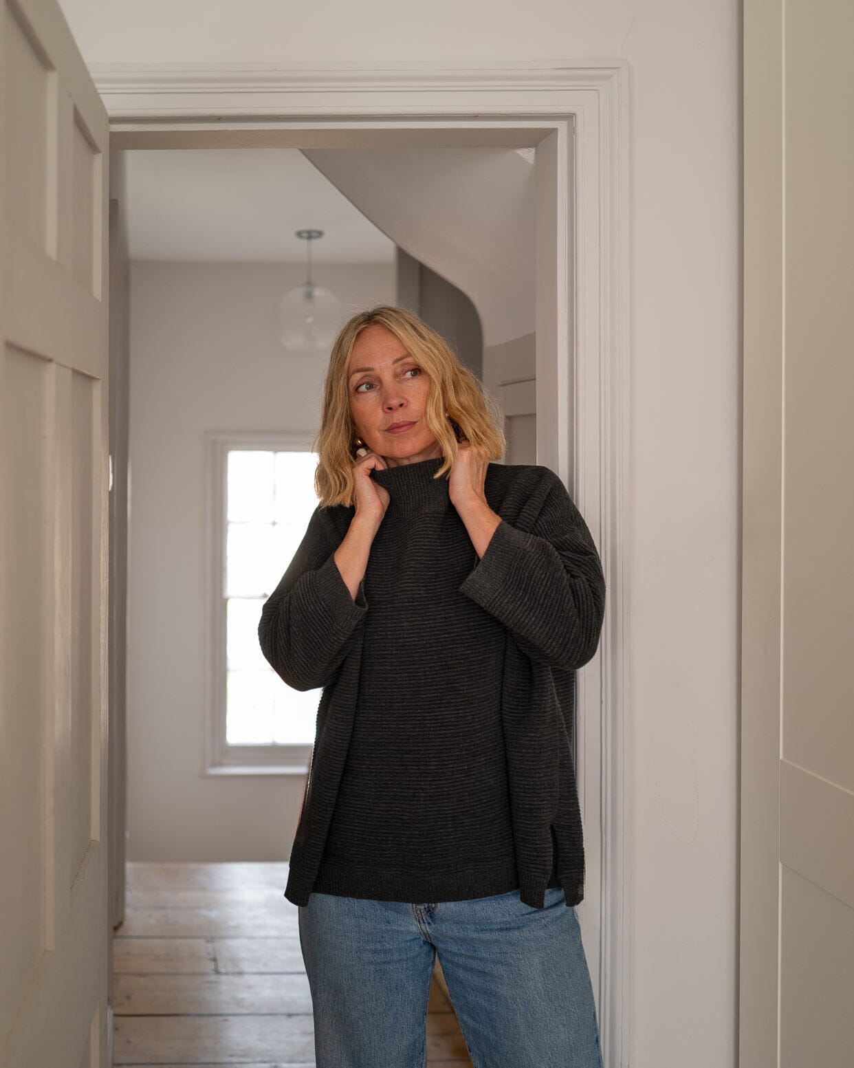 Vicki Jumper | Charcoal Shirts & Tops Chalk 